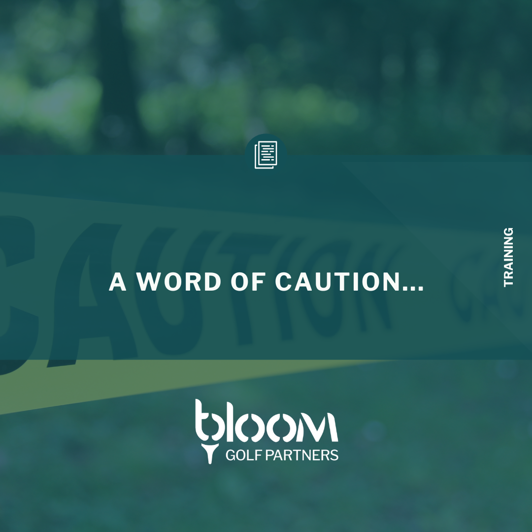 A word of caution..