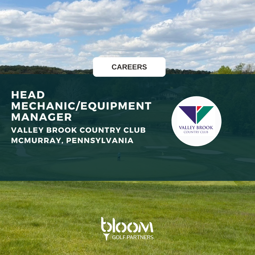 HEAD MECHANIC/EQUIPMENT MANAGER – VALLEY BROOK COUNTRY CLUB
